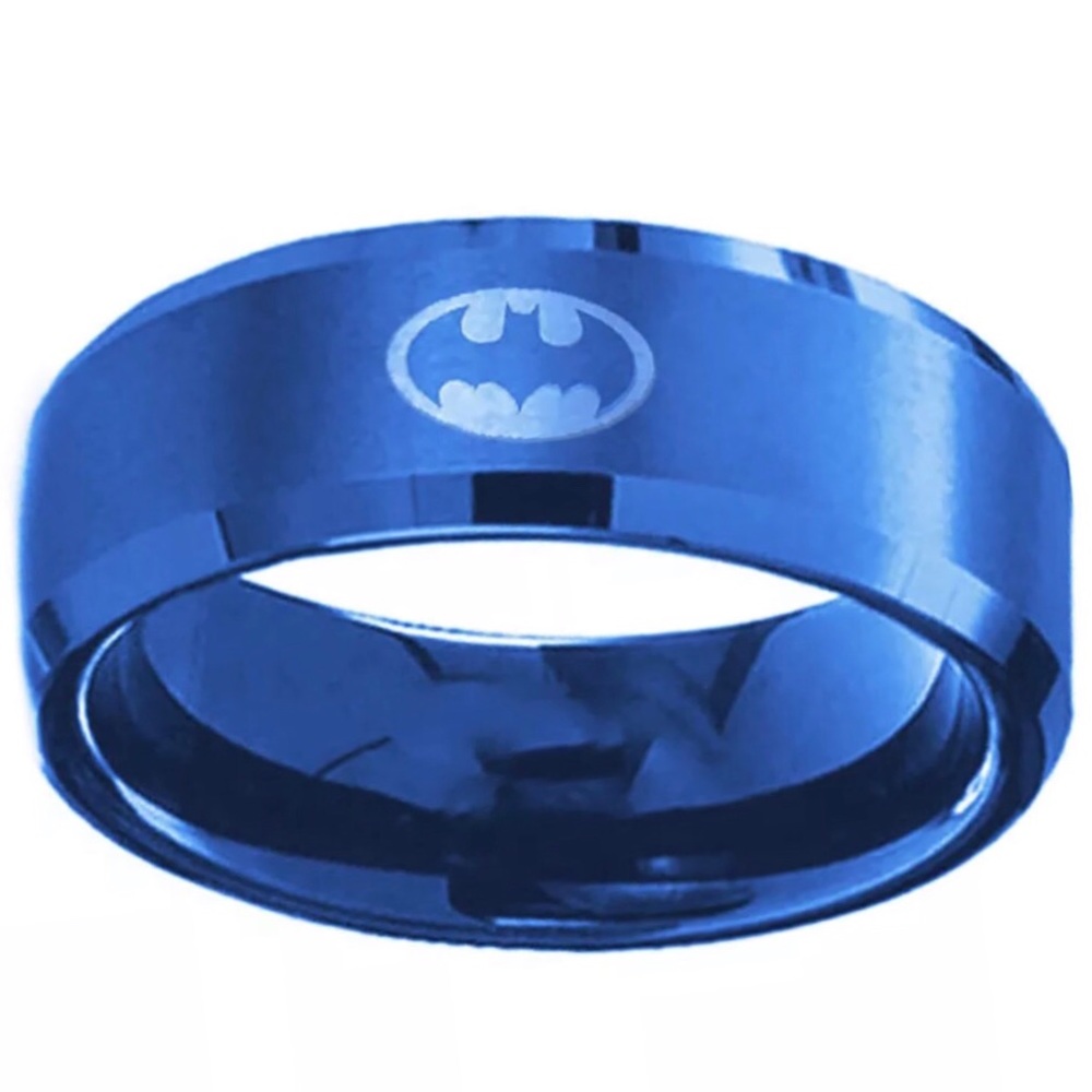 Batman Stainless Steel 8mm Ring Size 6